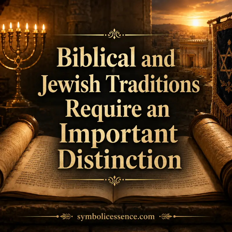 Biblical and Jewish Traditions Require an Important Distinction